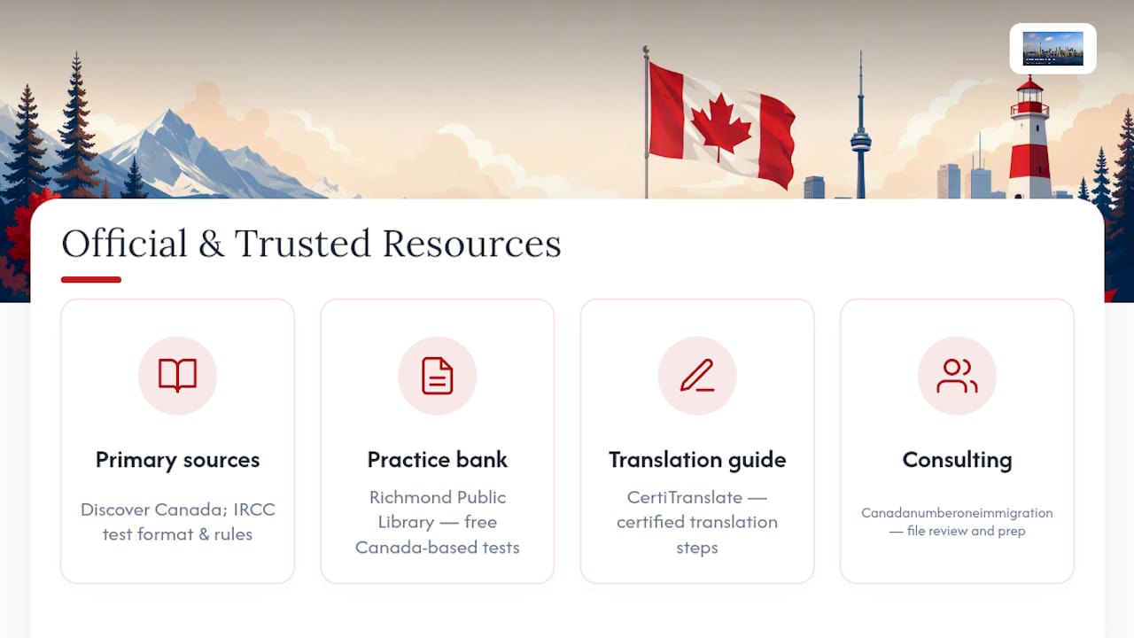 Official Pages and Trusted Practice Resources — overview diagram