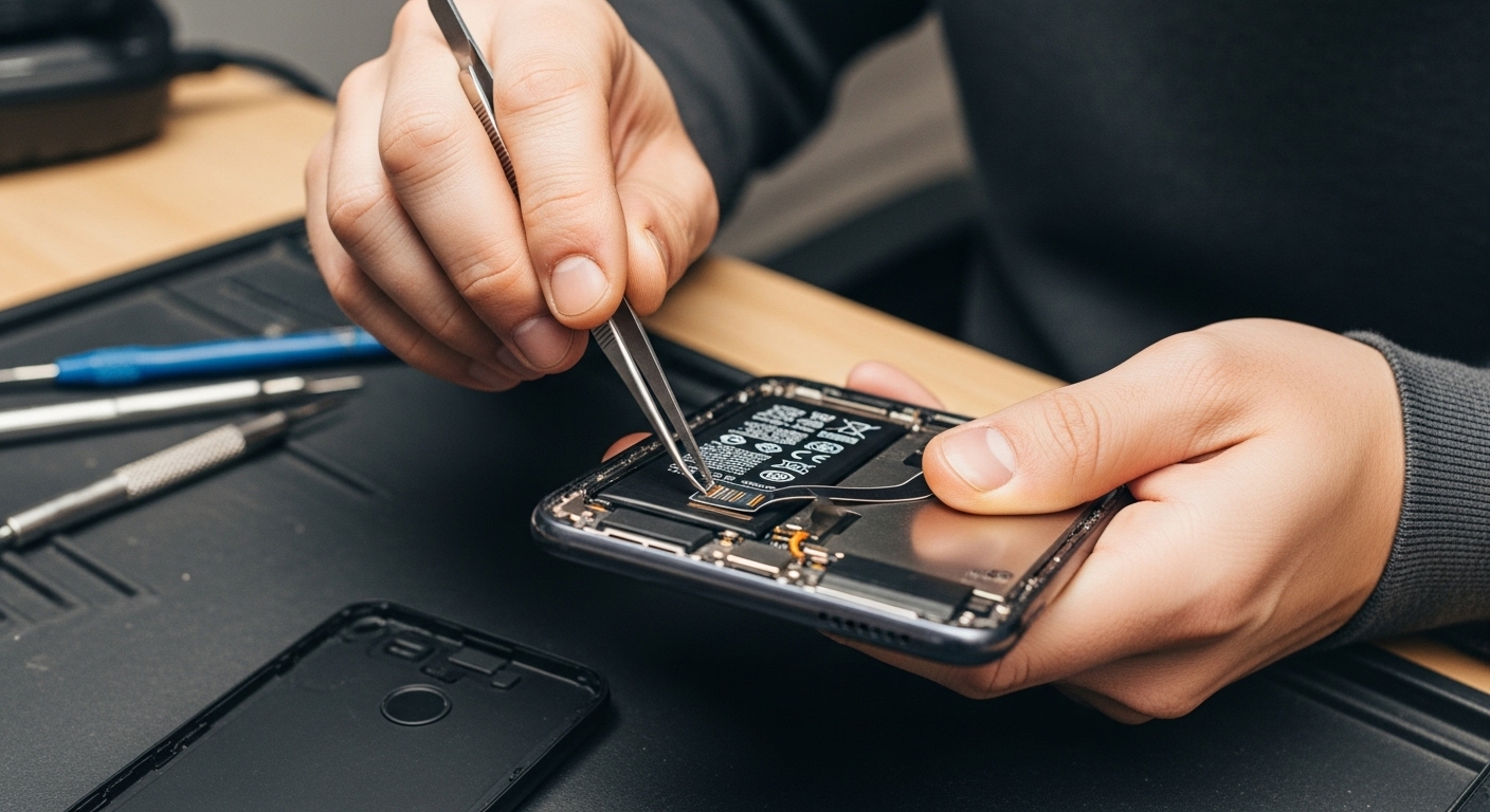 batteri bytte, installasjon, hands-on