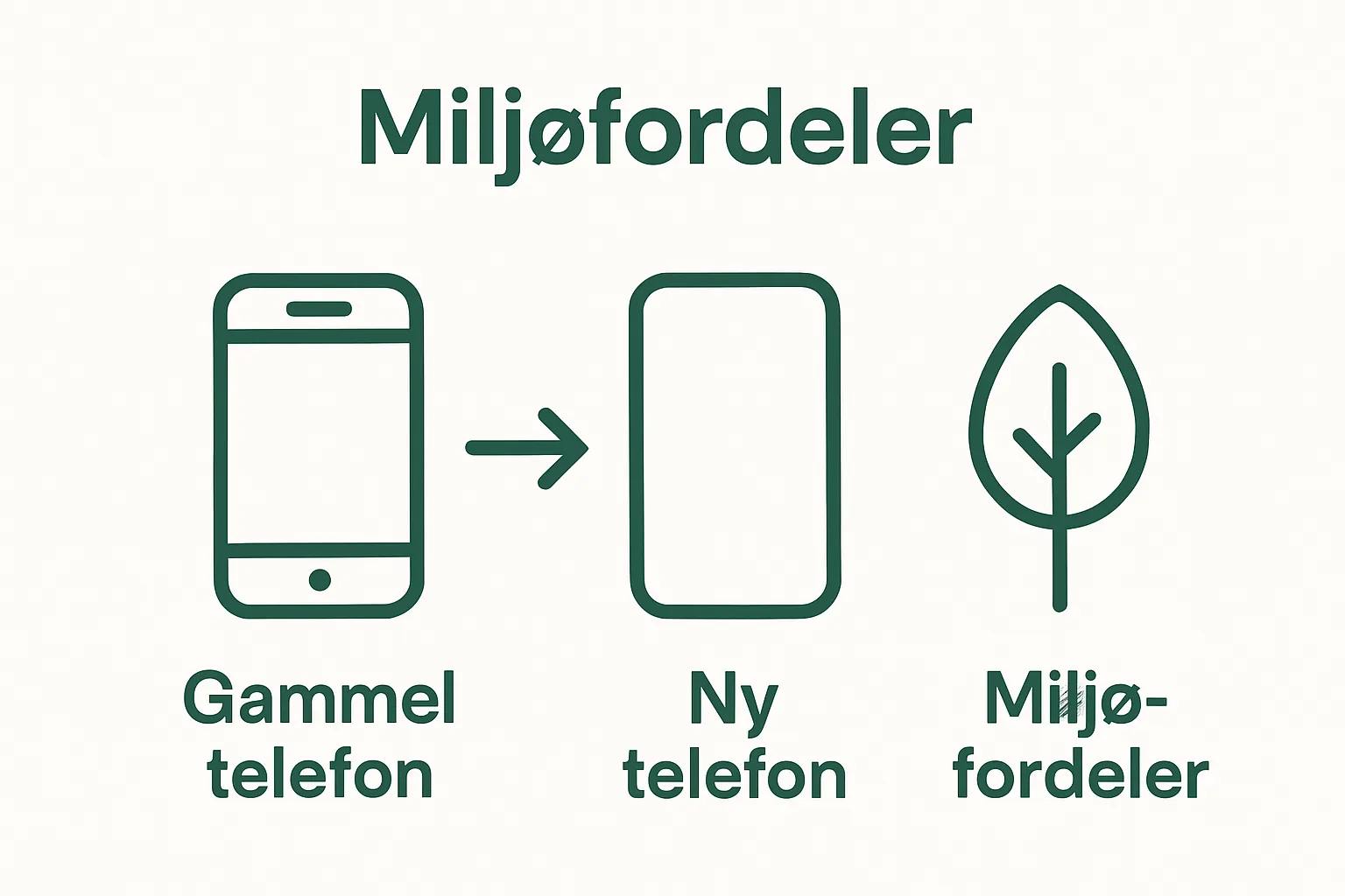 Infographic showing old mobile swapped for new with environmental benefit