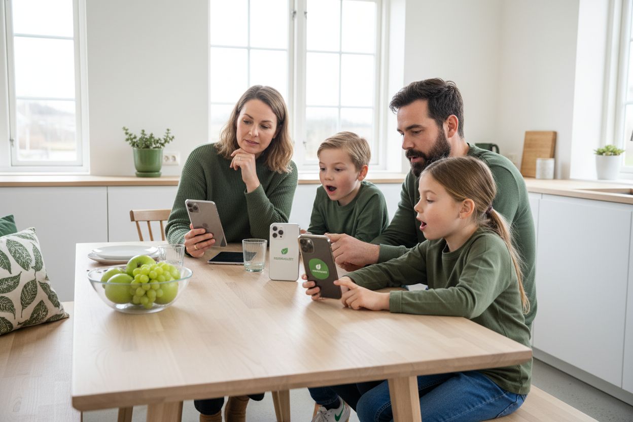 familie sammenligner mobil