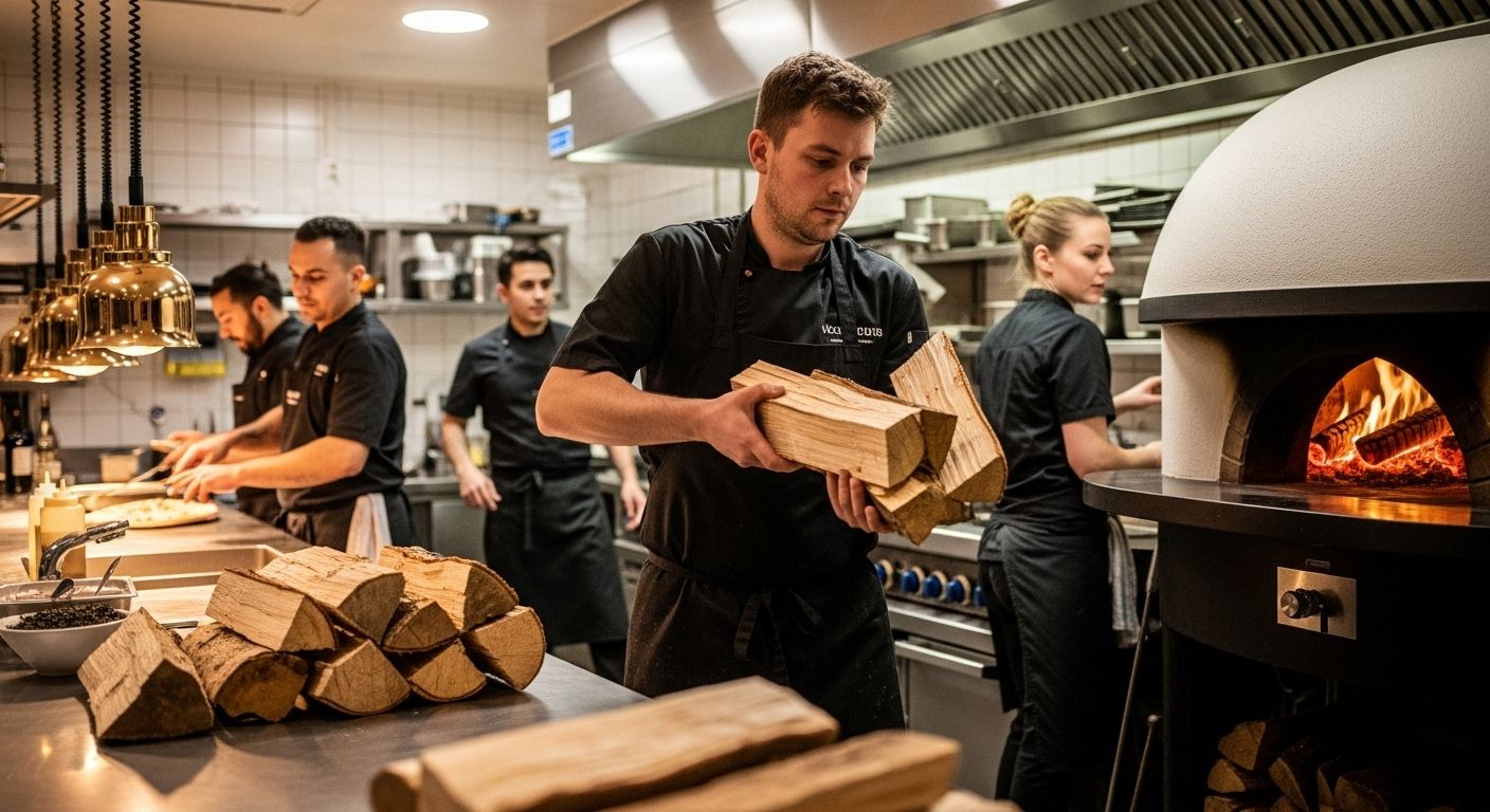 storsäck ved restaurang kök