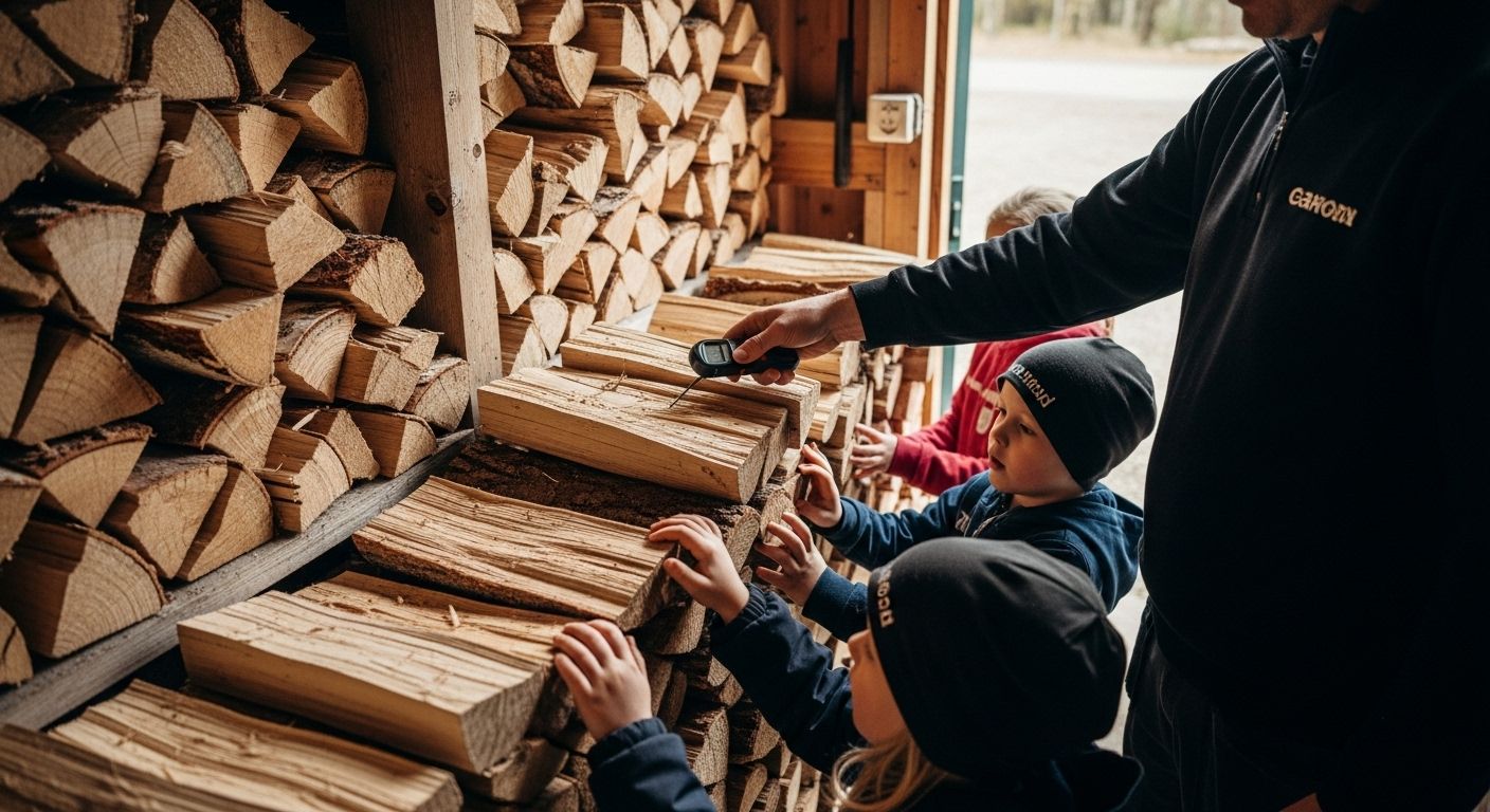 vedförvaring träslag fuktmätare