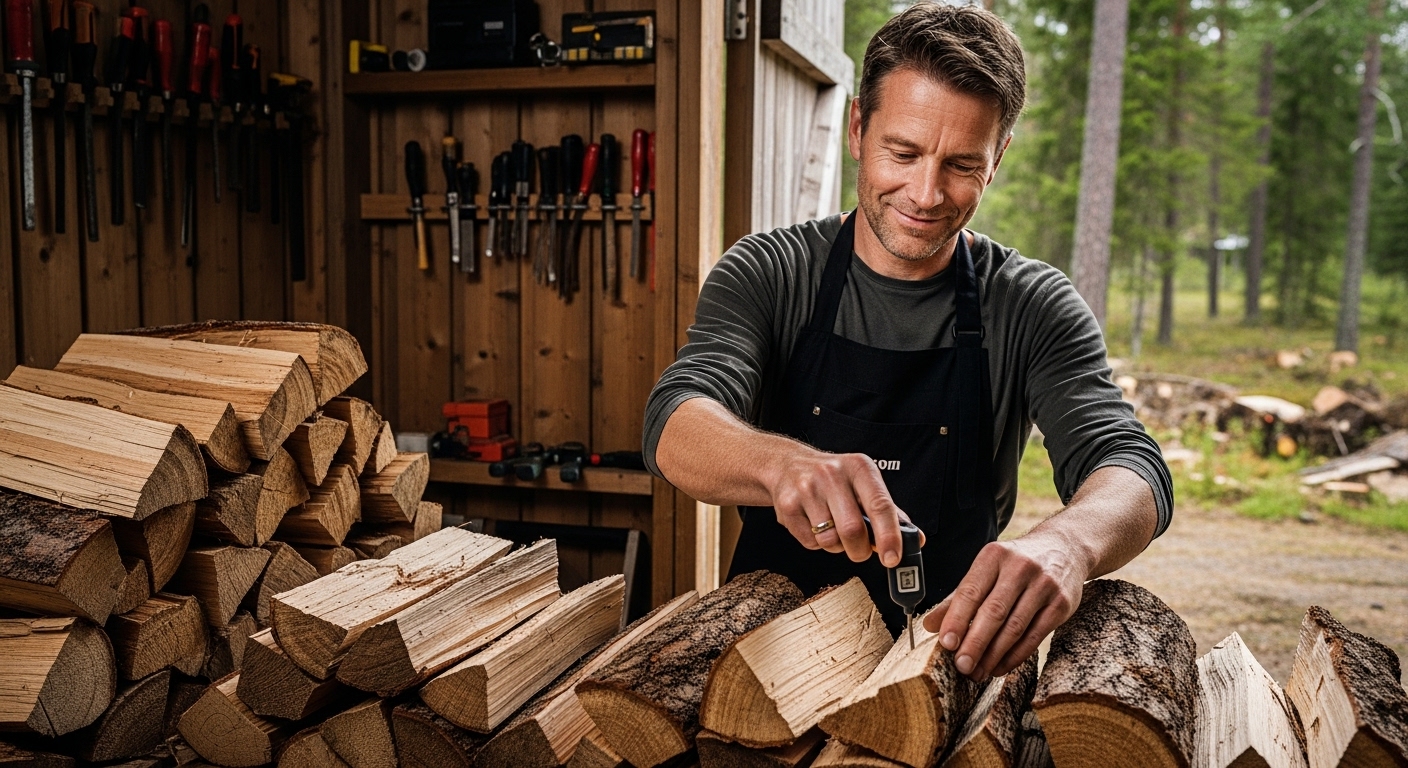 träfukt vedexpert utomhus