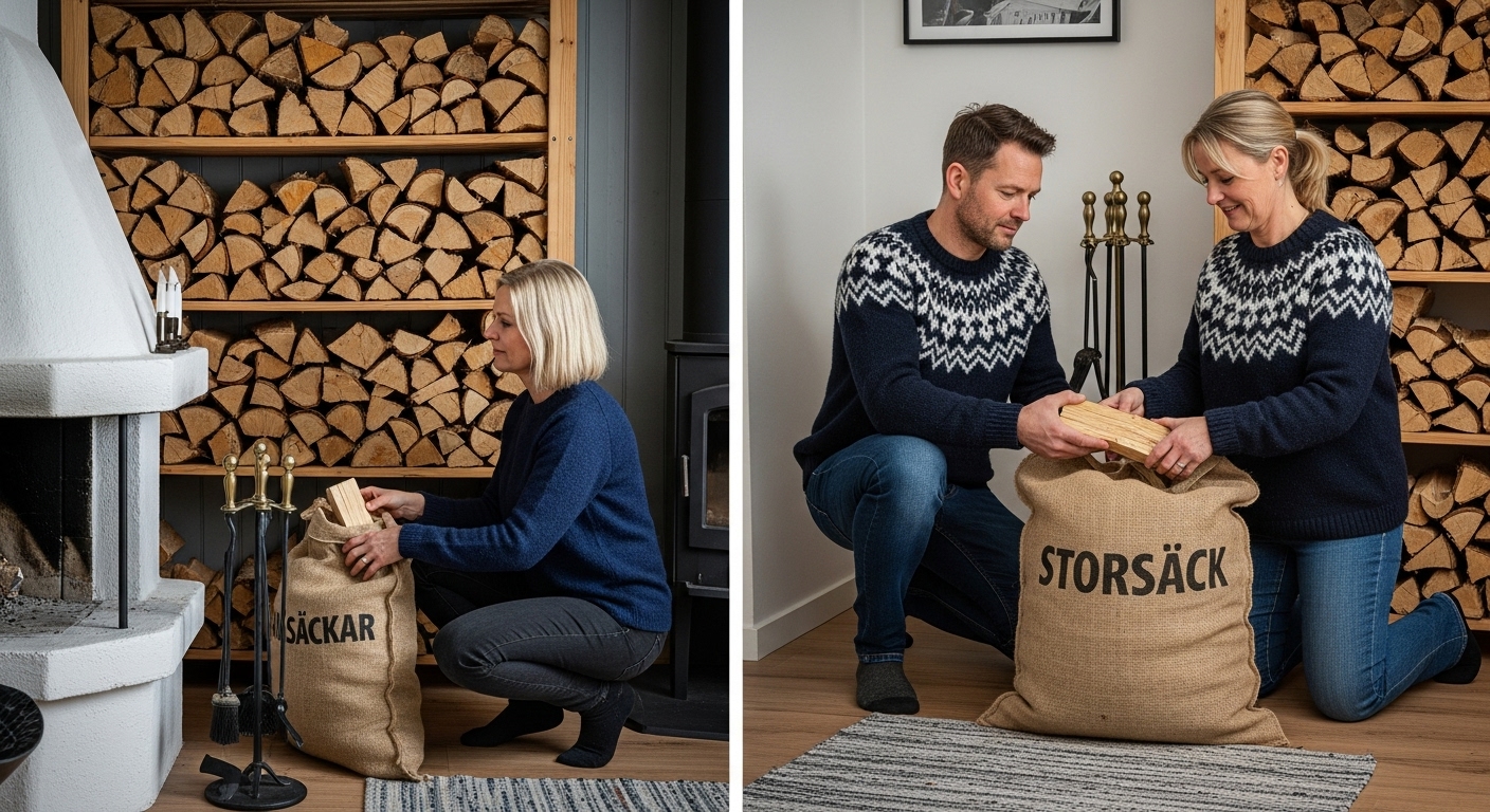 ved förvaring småsäck storsäck