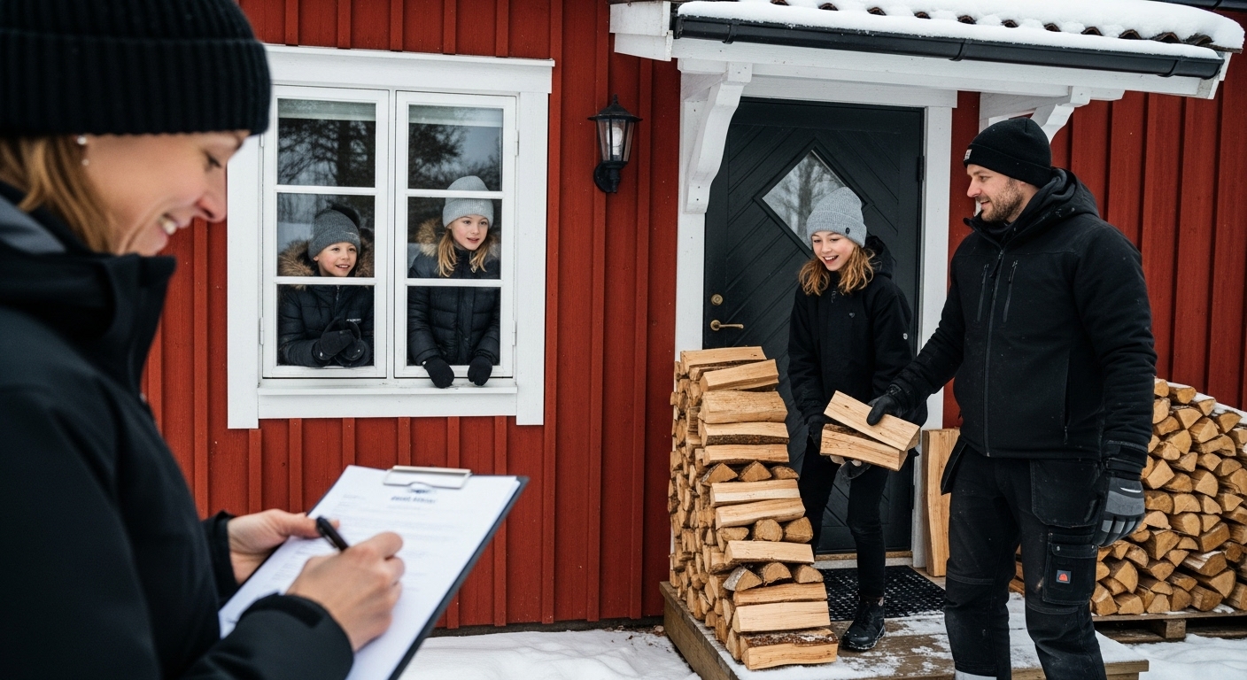 vedleverans svensk familj