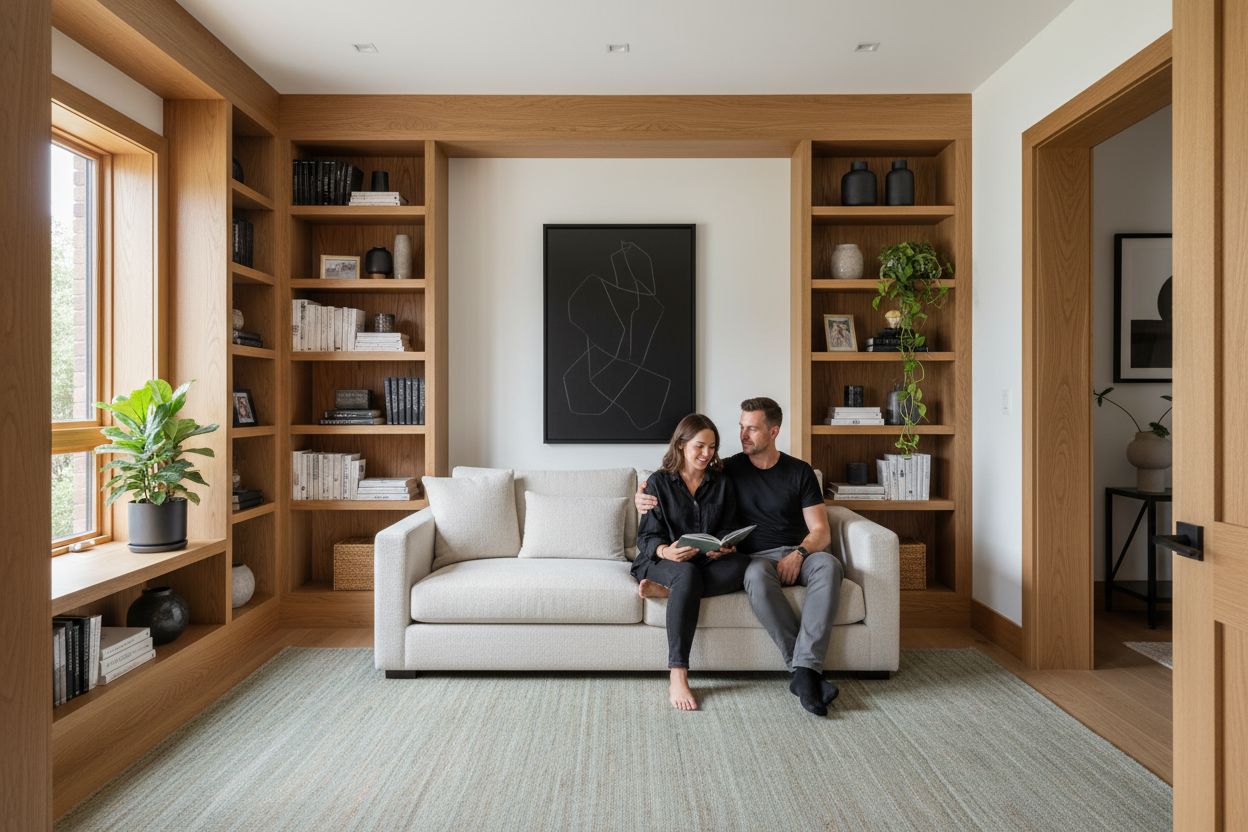 Maßmöbel Einbauregal Eiche