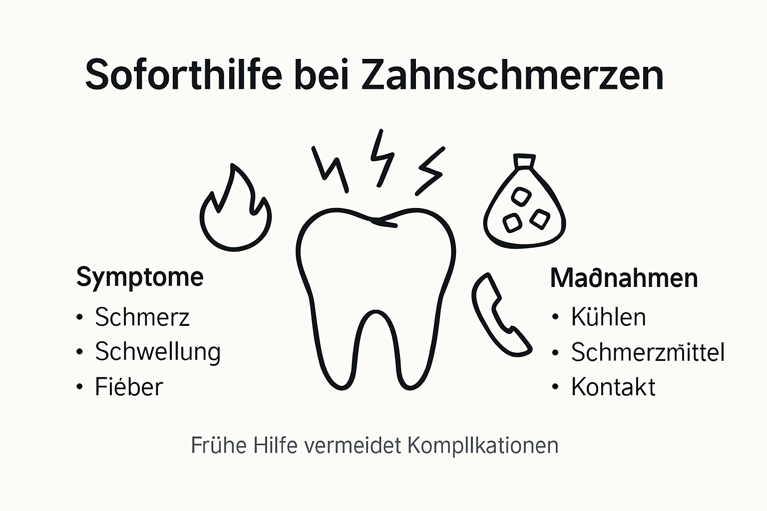 Schnelle Hilfe bei Zahnschmerzen – Die wichtigsten Tipps auf einen Blick (Infografik)