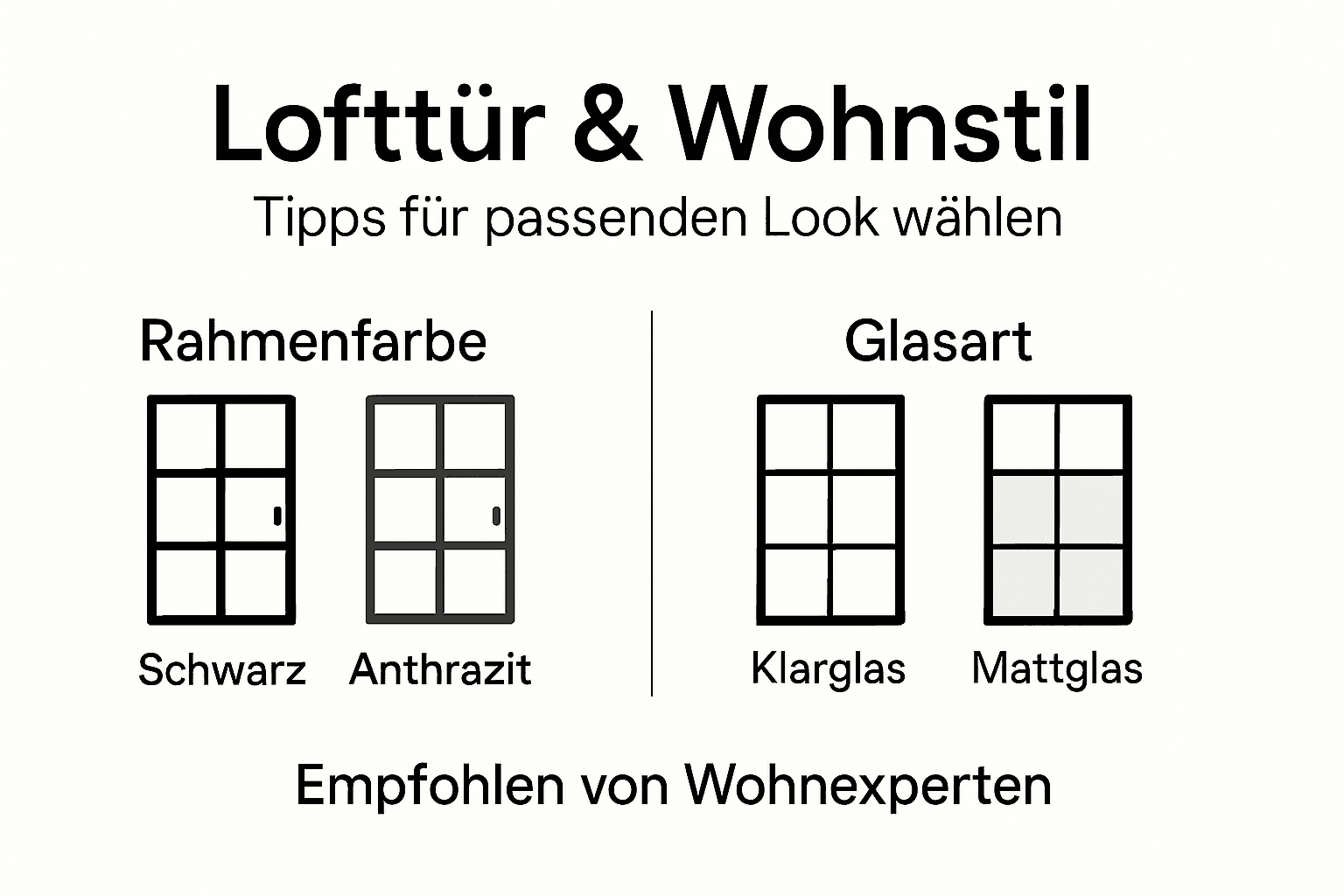 Übersicht: Lofttür-Designs und passende Wohnstile