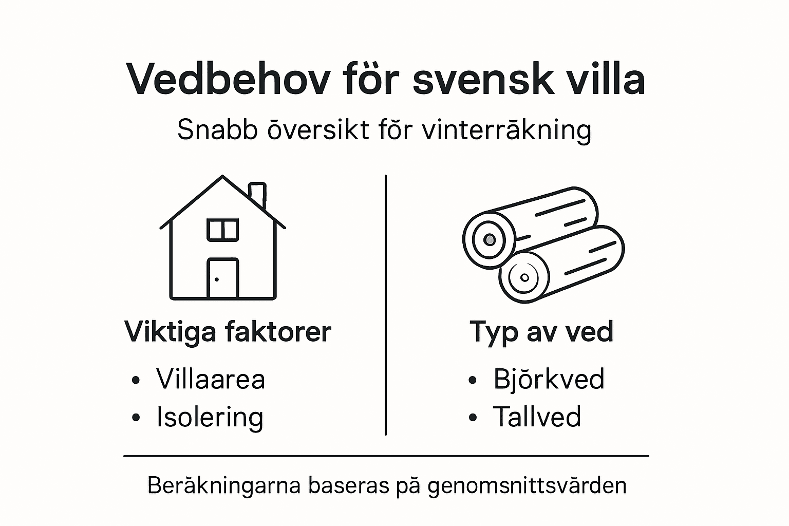 Så mycket ved går åt under vintern i en svensk villa – en överskådlig guide