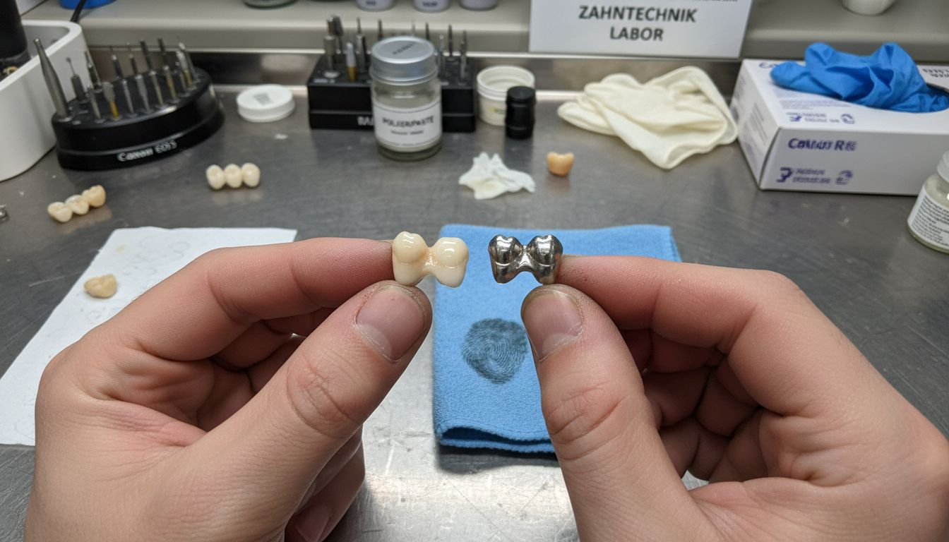 Vergleich zwischen Emax-Krone und Metallkrone – beide Varianten im direkten Überblick