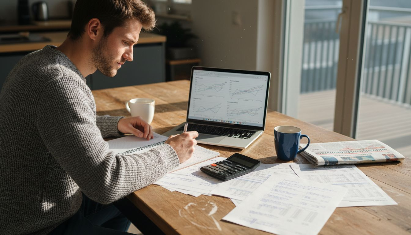 Eine Person vergleicht die Preise verschiedener Zahnlaborleistungen.