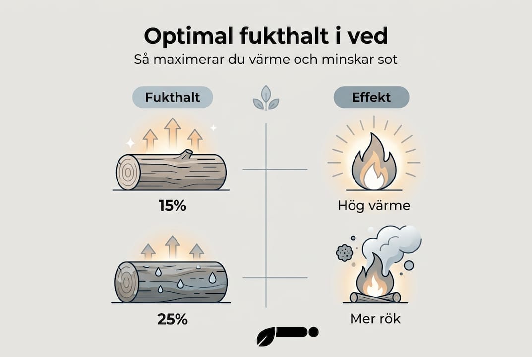 Grafisk guide till rätt fuktnivå och optimal värmeeffekt