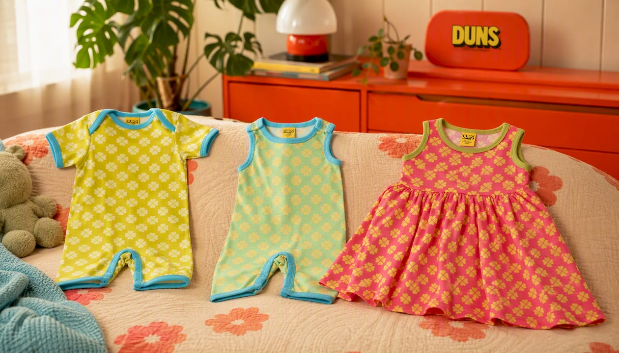 DUNS Sweden Clover Playsuit: Sulphur Green