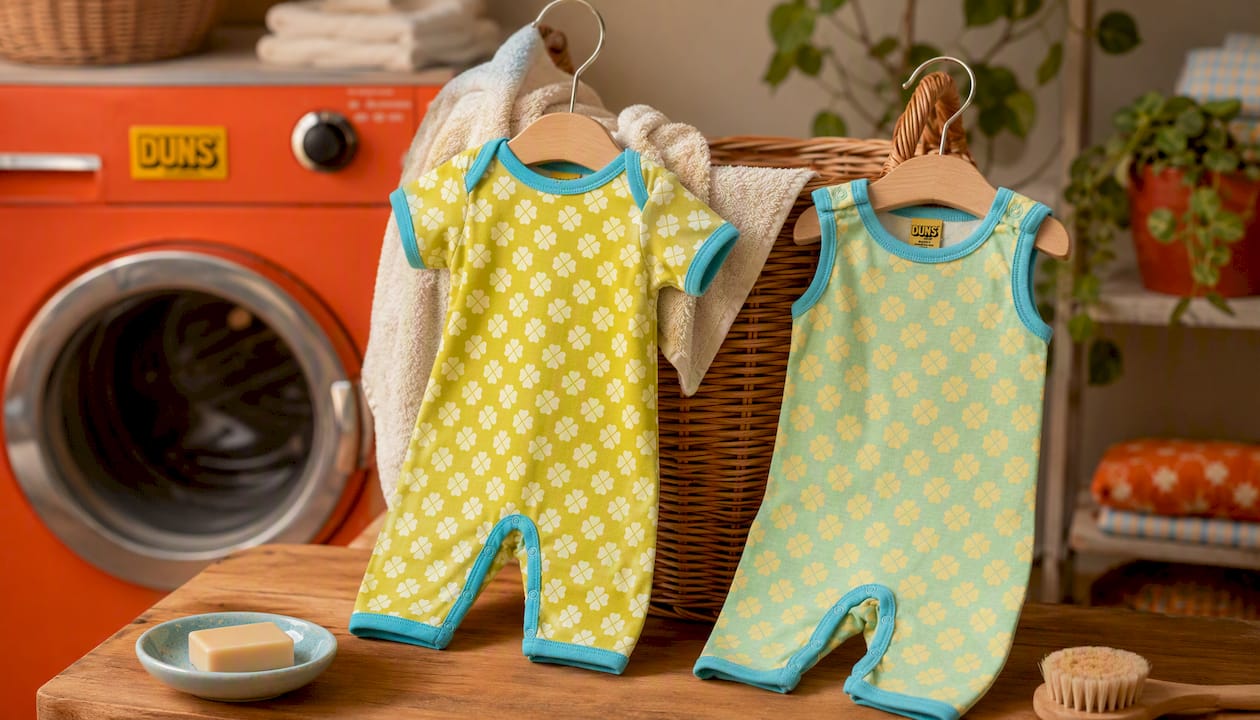 DUNS Sweden Clover Playsuit: Sulphur Green