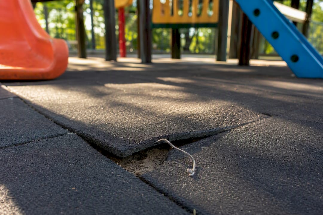 Drawstring caught on playground equipment