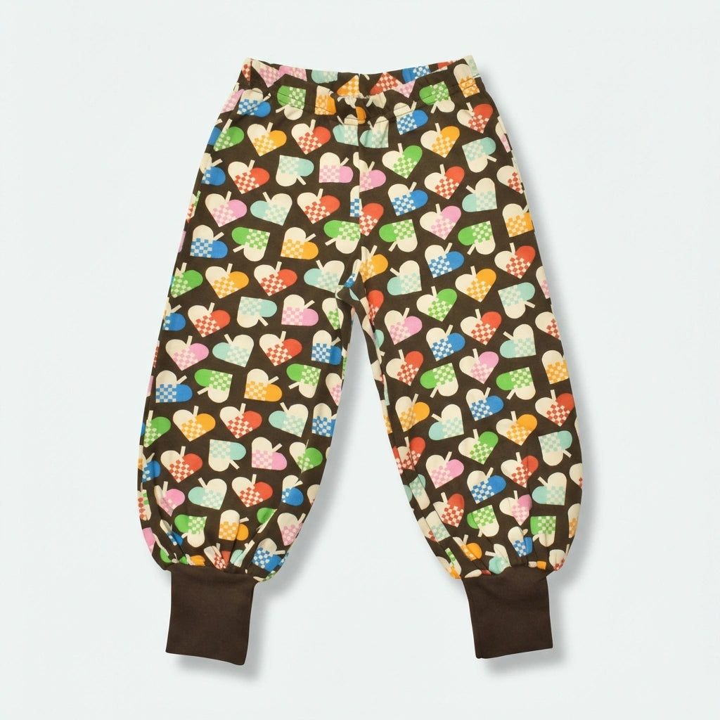 DUNS Sweden Hearts Print Pants