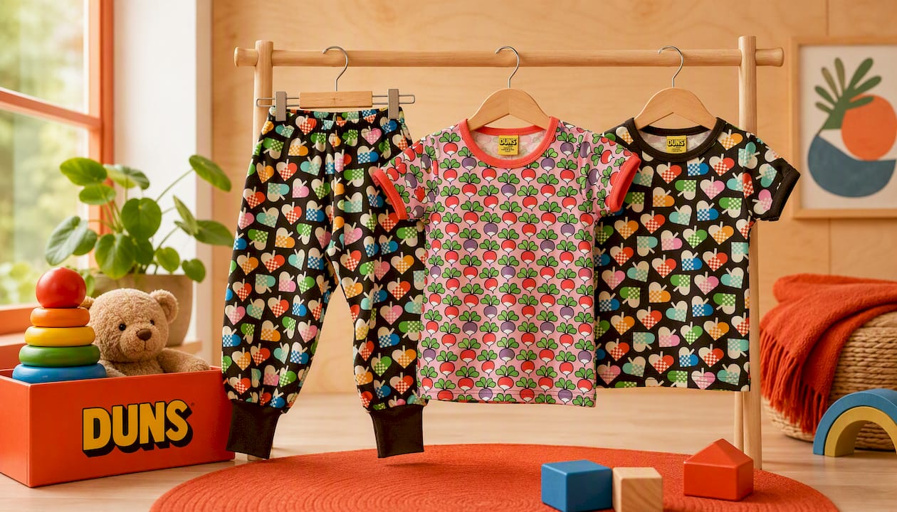DUNS Sweden Hearts Print Pants