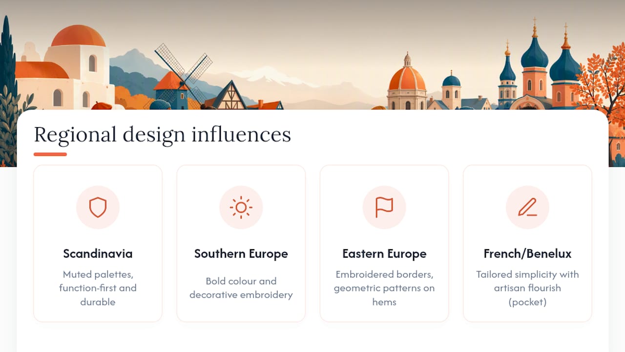 Regional influences on European kidswear design