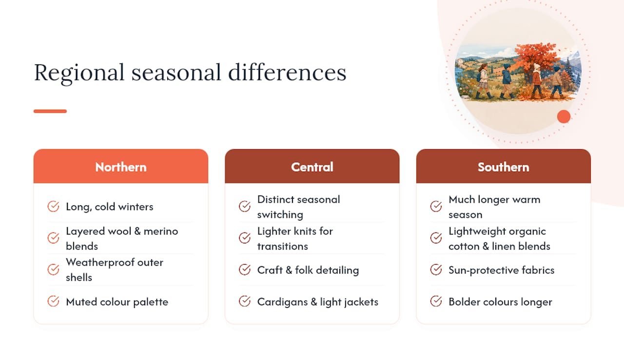 How do seasonal trends differ across European regions? — overview diagram