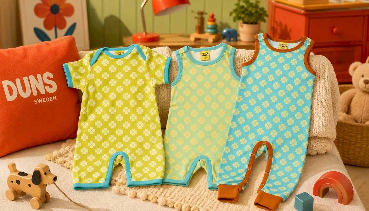 DUNS Sweden Clover Playsuit: Sulphur Green