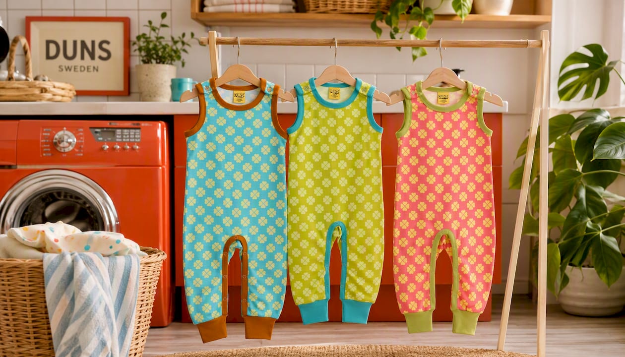 DUNS Sweden Clover Dungarees: Capri Blue