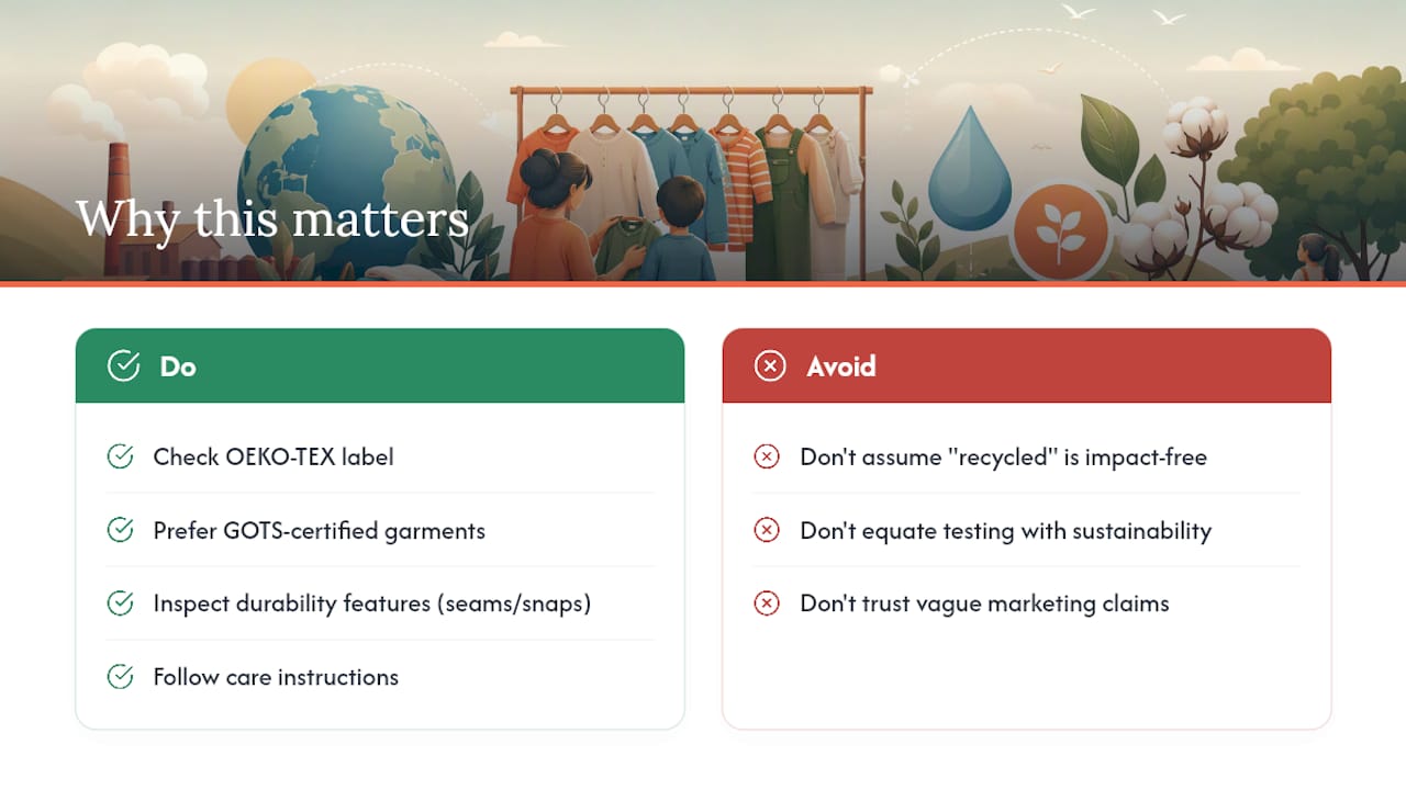 Why this matters: health, microplastics and durability — overview diagram