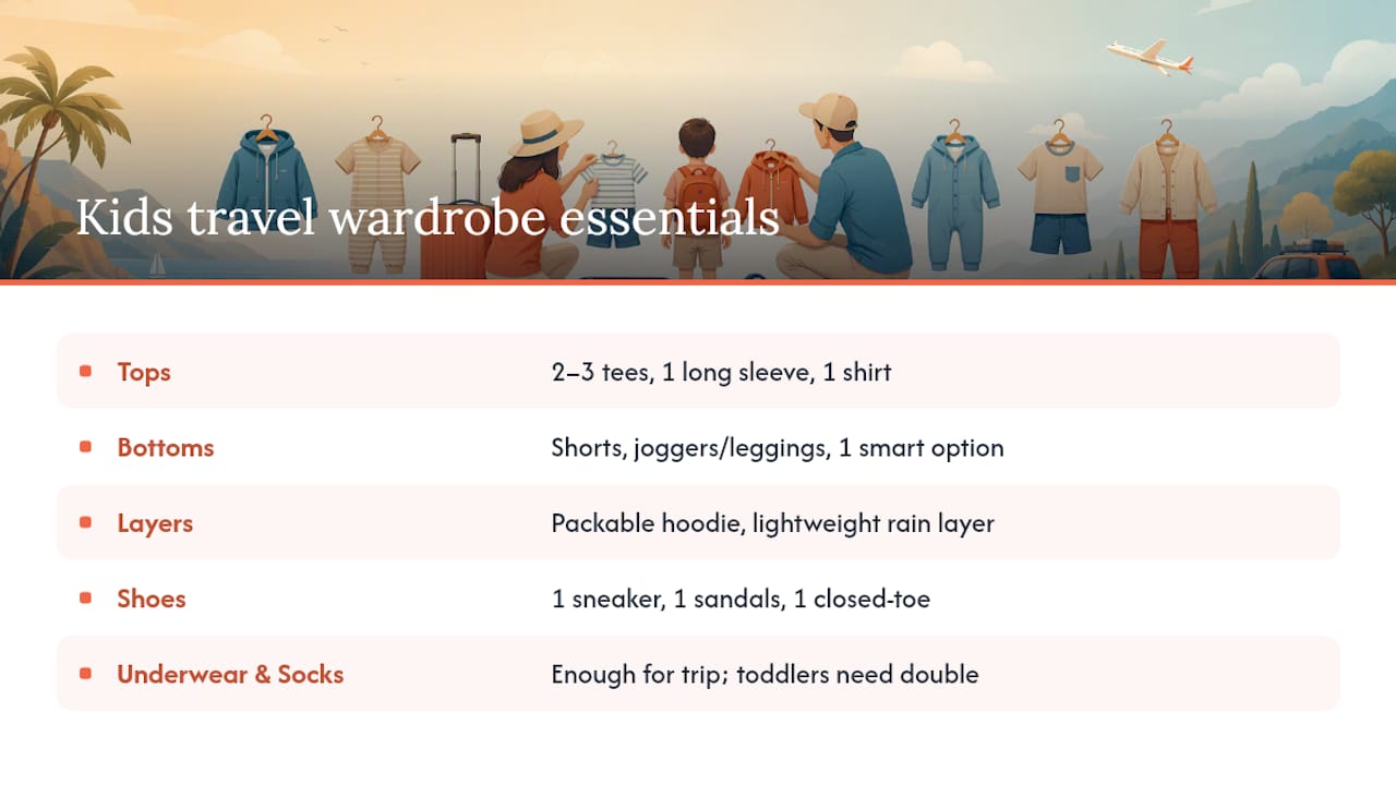 Children’s travel wardrobe category overview
