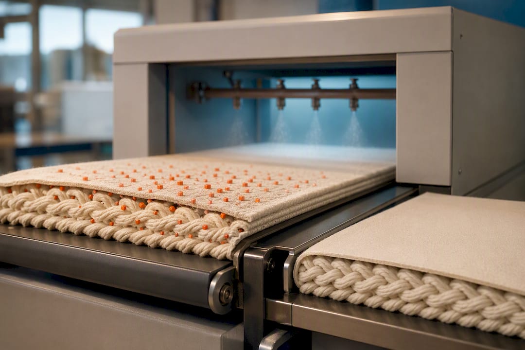 Illustration of resin coating textile fibers