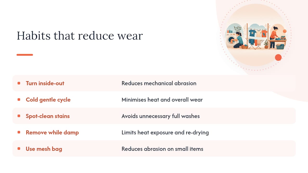 Five habits that protect clothing prints
