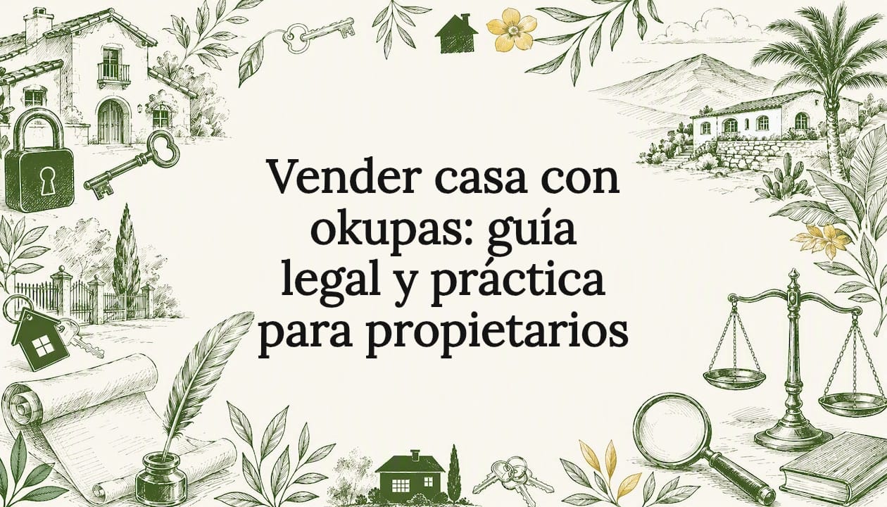 Ilustración decorativa de una tarjeta de título de propiedad inmobiliaria