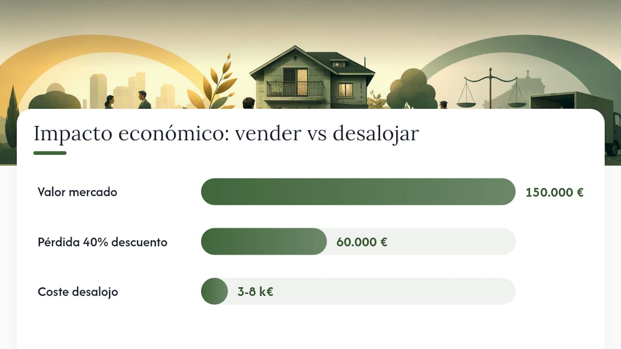 Tabla comparativa entre descuentos en el precio de venta y gastos asociados al desalojo