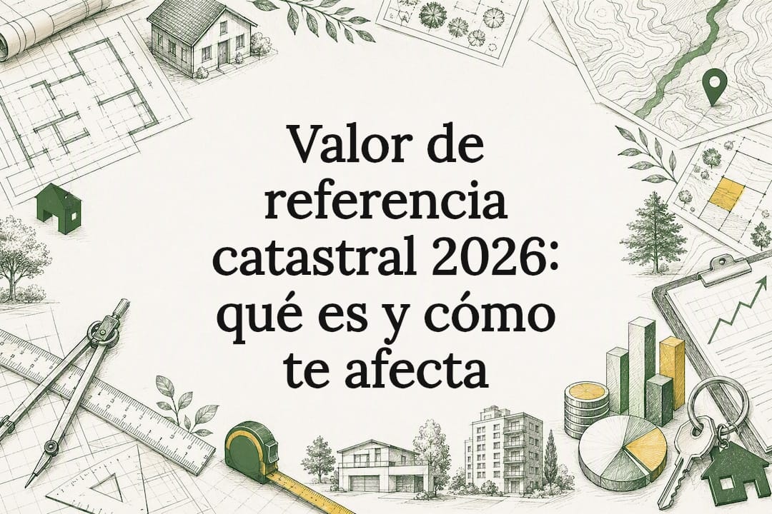 Ilustración decorativa para portada sobre herramientas de valoración inmobiliaria