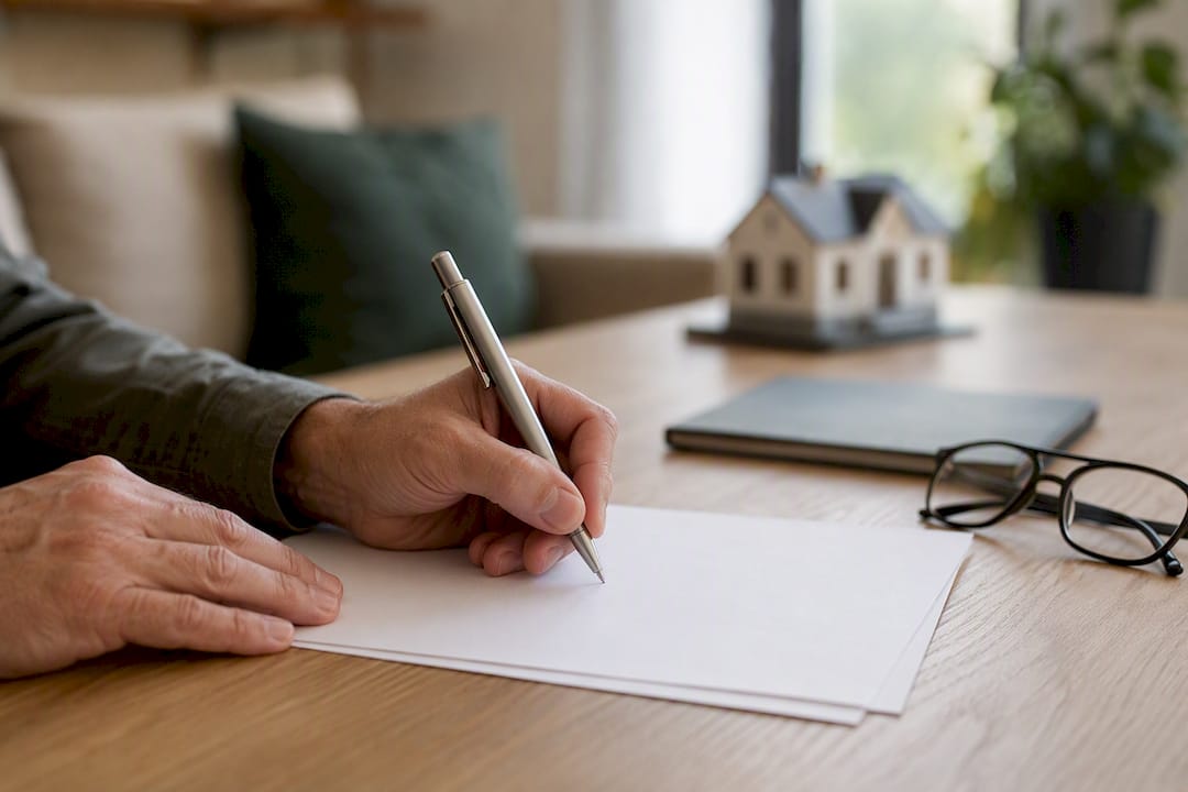 Personas firmando un contrato de arras