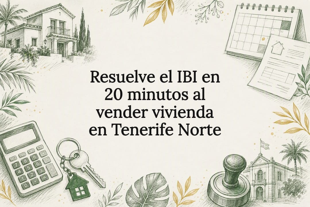 Ilustración decorativa sobre el IBI y la venta de viviendas