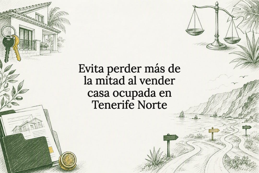 Ilustración decorativa de una casa y documentos