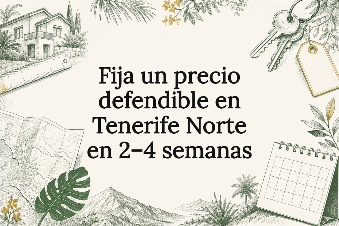 Tarjeta ilustrada sobre la evaluación inmobiliaria
