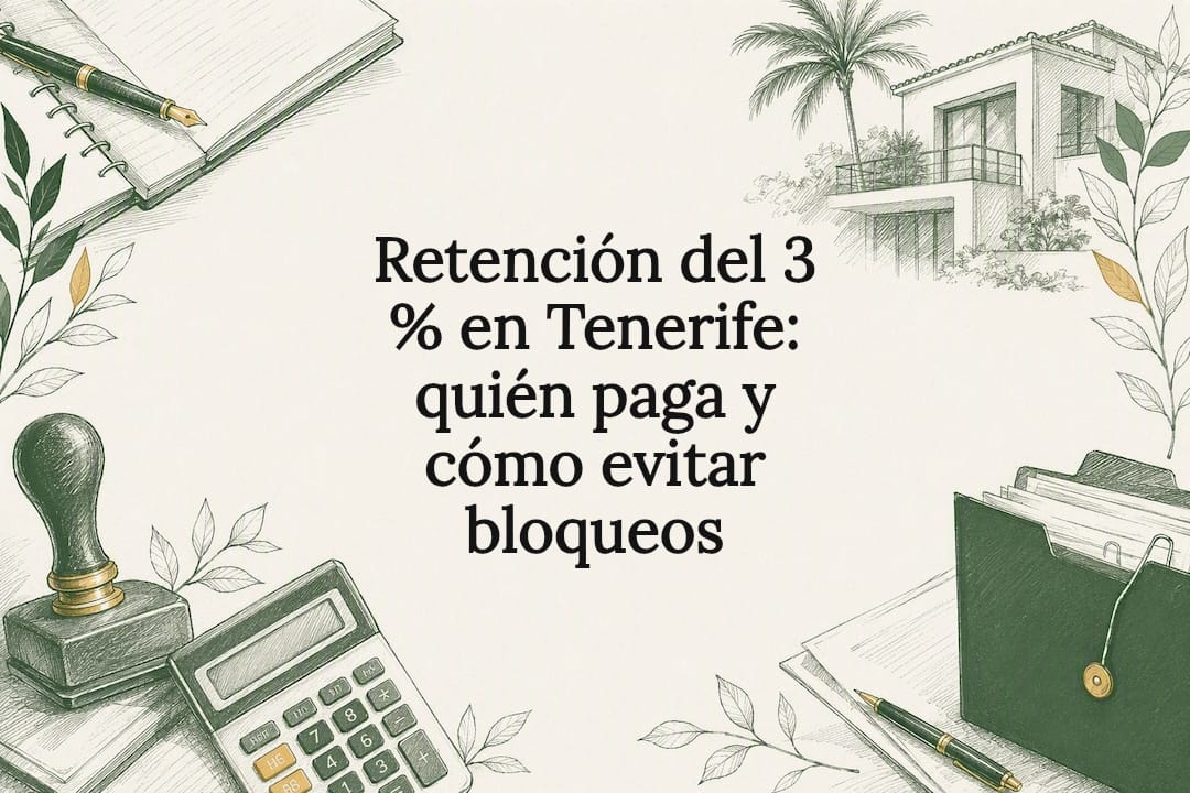 Tarjeta informativa sobre retención de impuestos