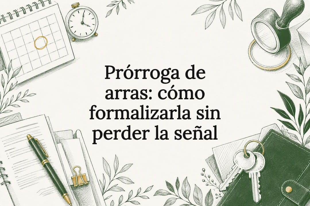 Ilustración decorativa sobre la prórroga de arras