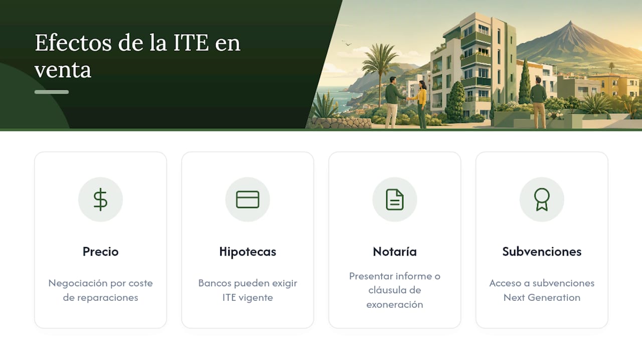 Cómo afecta la ITE a la venta de tu vivienda — overview diagram