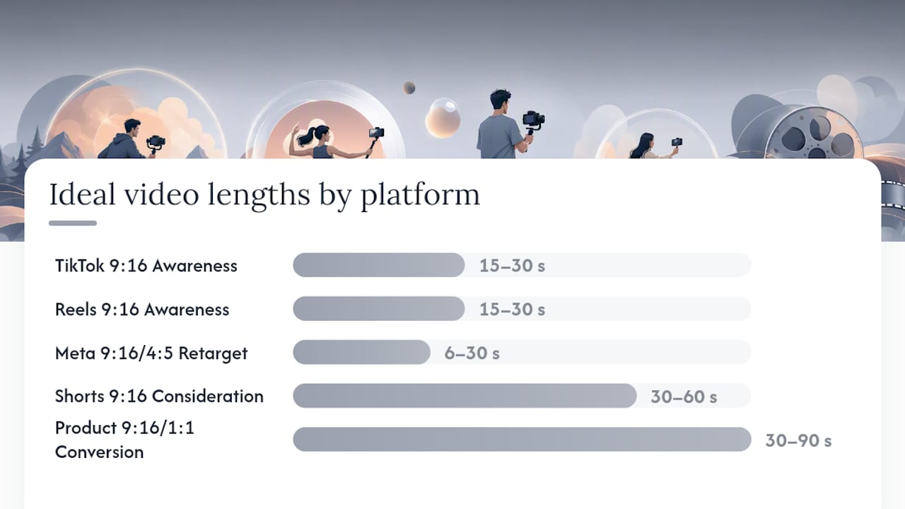 Comparison diagram of UGC video ad platform specs