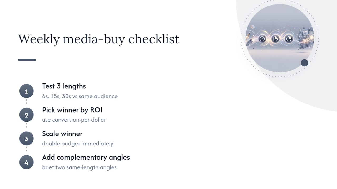 A Media Buyer's Checklist for This Week — overview diagram