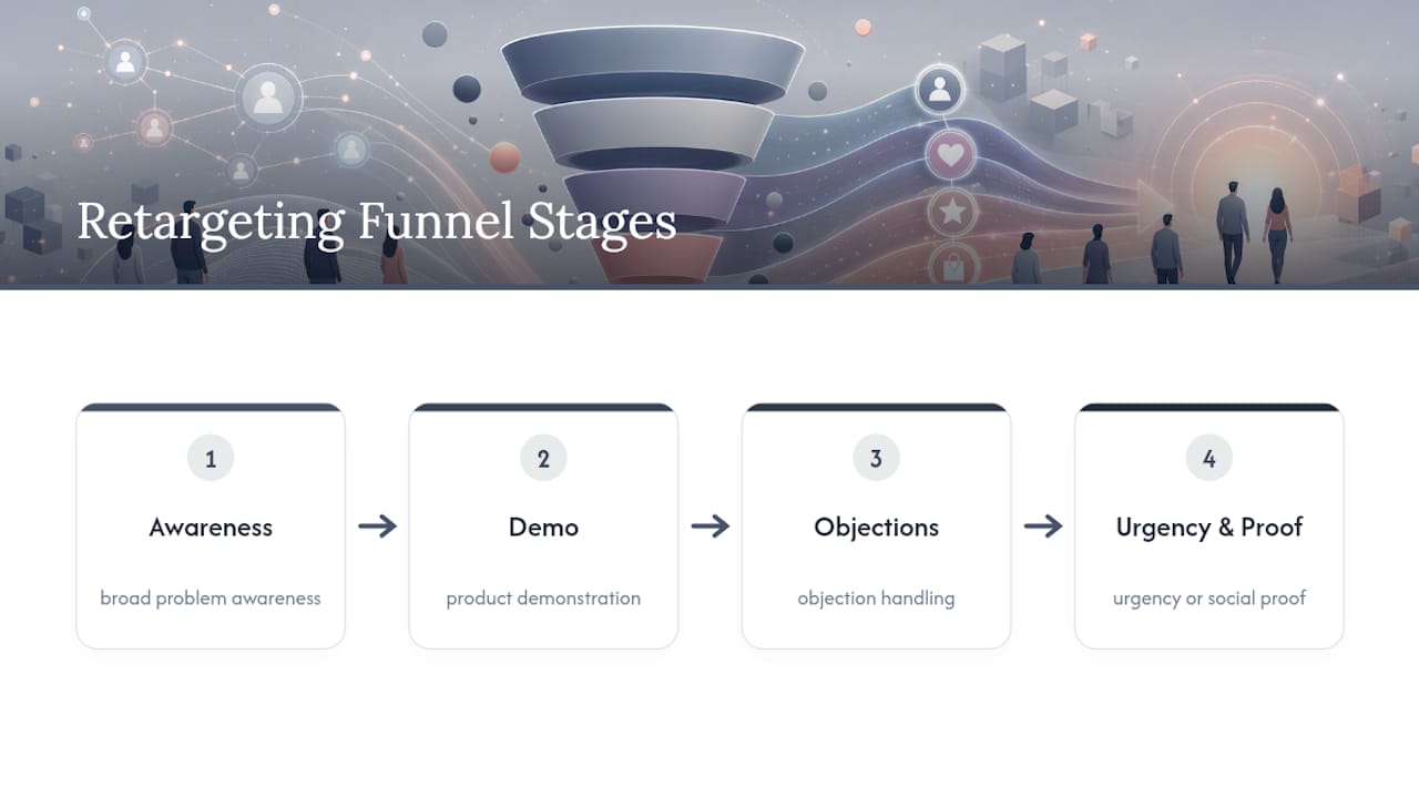 Four-stage SaaS retargeting sequence