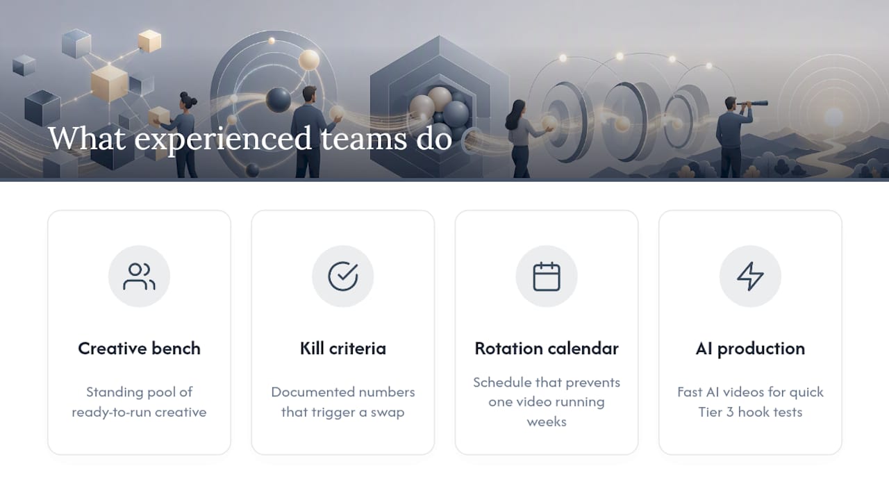 What Experienced Creative Teams Do Differently — overview diagram