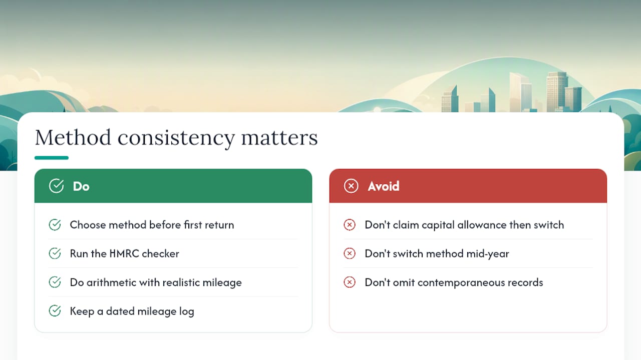 The part most guides skip: method consistency matters more than the rate — overview diagram