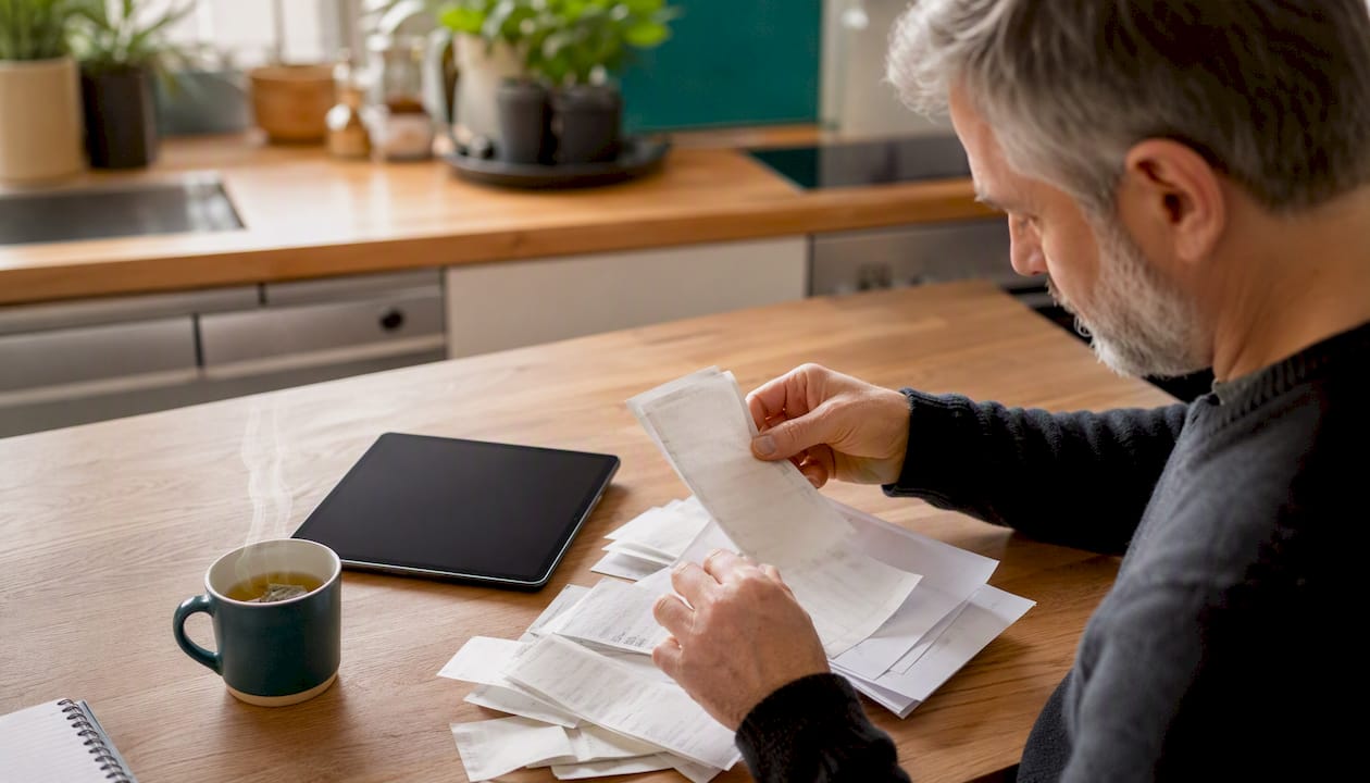 Landlord organizing rental income records