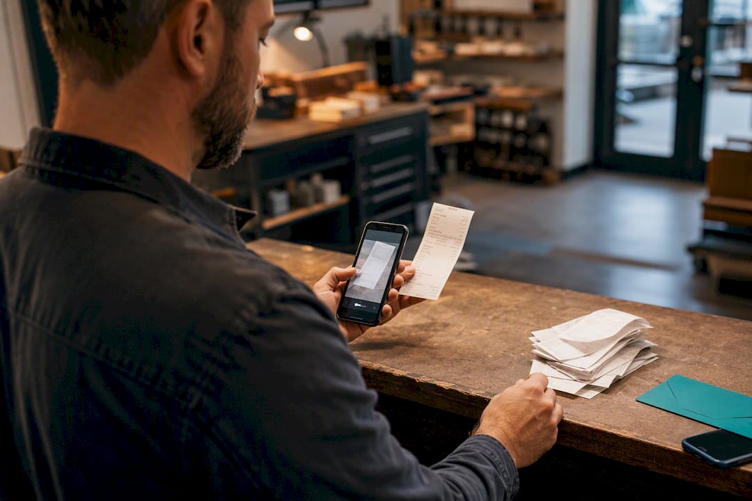 Small business receipt scanning workflow