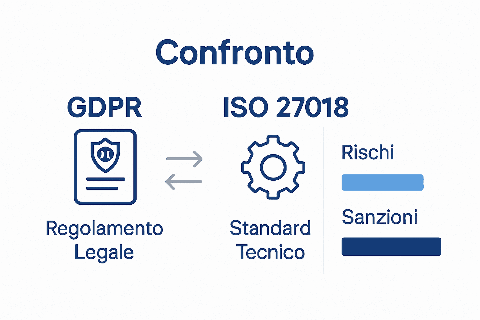 Infografica comparativa GDPR vs ISO 27018