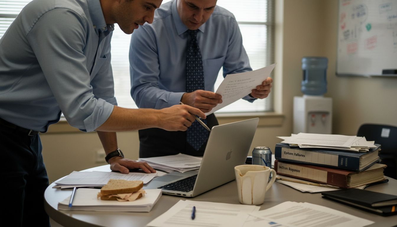 Team discussing risk assessment strategy
