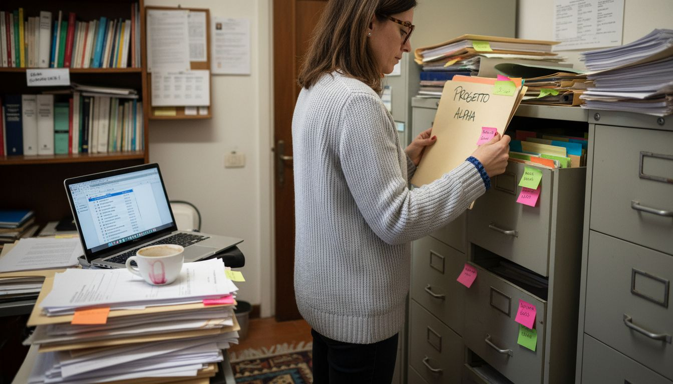 Organizzare i fascicoli di conformità in ufficio