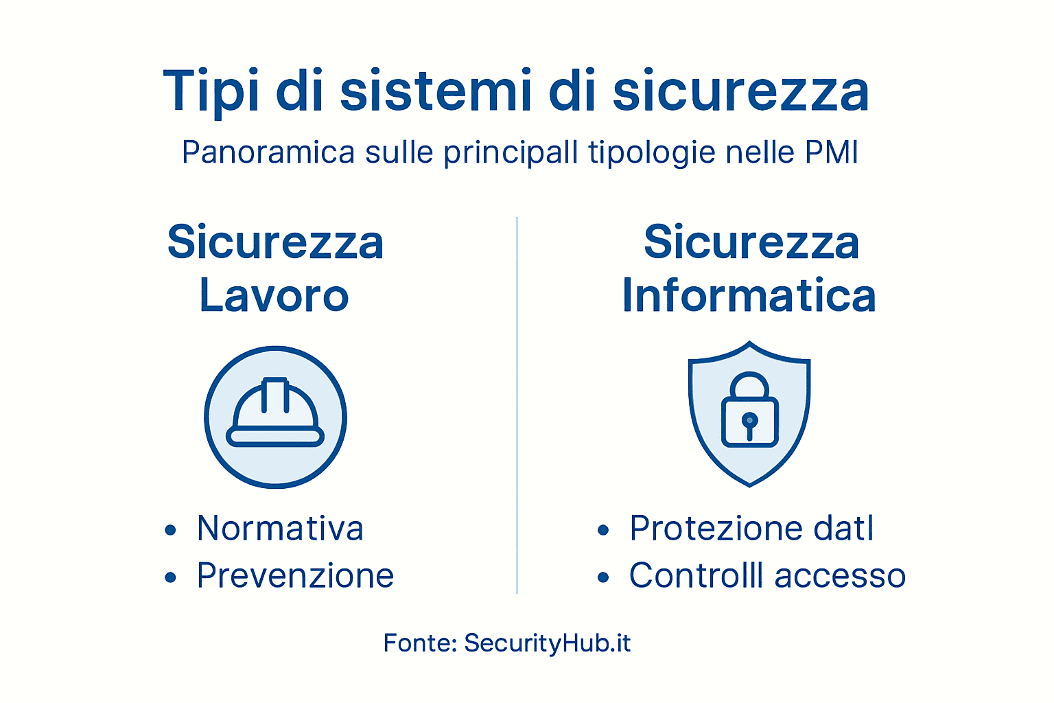 Infografica: panoramica sui principali sistemi di gestione della sicurezza